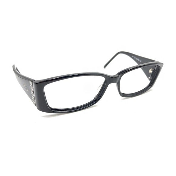 Valentino 5342/S 0807 Black Crystals Rectangle Sunglasses Frames 56-14 135 Italy - Picture 1 of 12